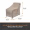 Modern Leisure Garrison Patio Chair Cover, Waterproof, 27 in. L x 34 in. W x 31 in. H, Sandstone 3078 - alternate 2